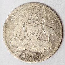 AUSTRALIA 1918 . SIXPENCE . RARE DATE
